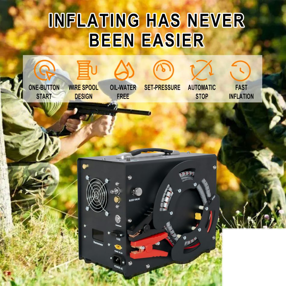 TUXING 12V High Pressure 4500Psi 300Bar PCP Air Compressor