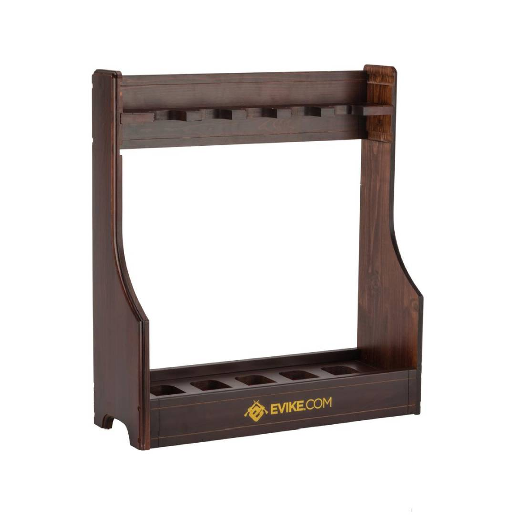 Evike x King Arms Adjustable Deluxe Real Wood Gun Rack