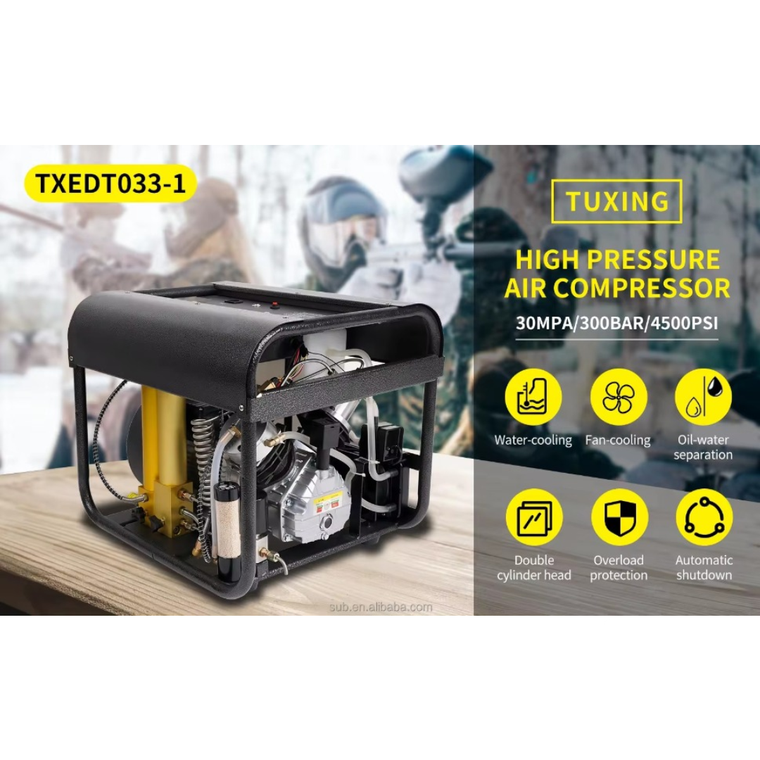 TUXING LCD Display Double-Cylinder Air Compressor