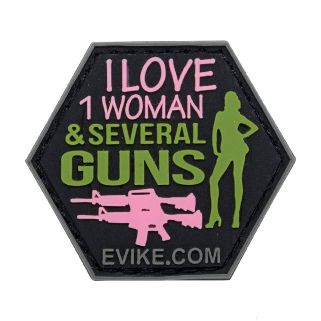 PVC Hex Patch (Style: Love Women / Guns)