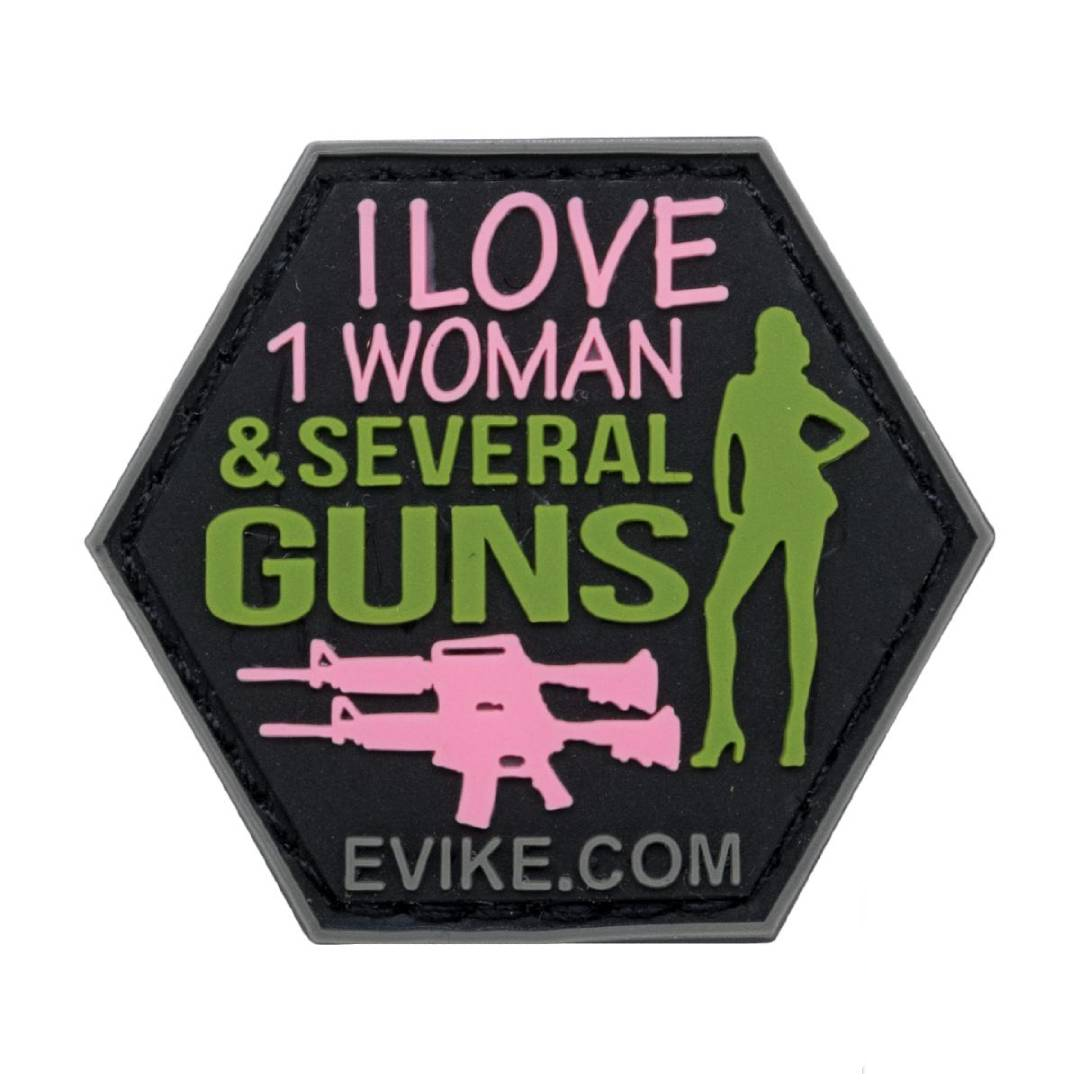 PVC Hex Patch (Style: Love Women / Guns)