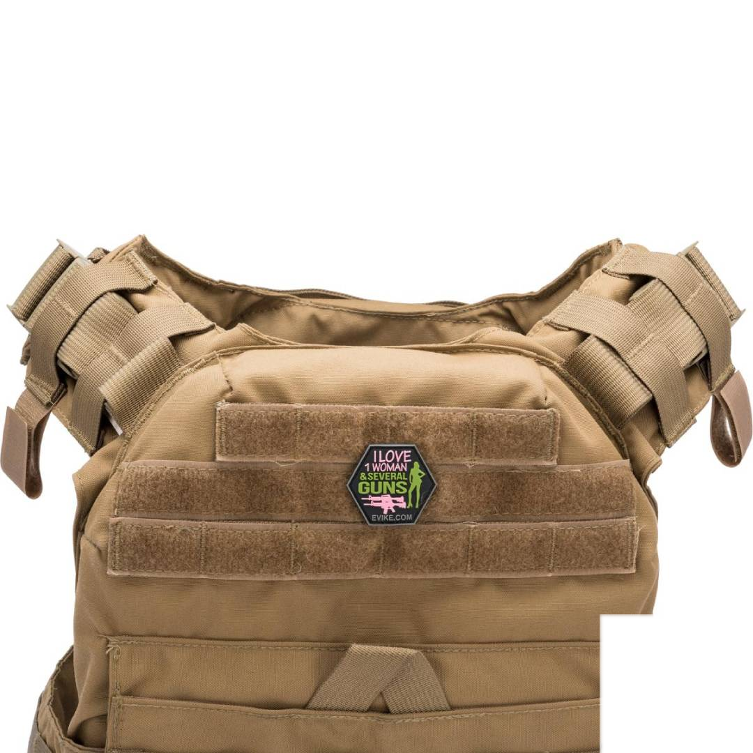 PVC Hex Patch (Style: Love Women / Guns)