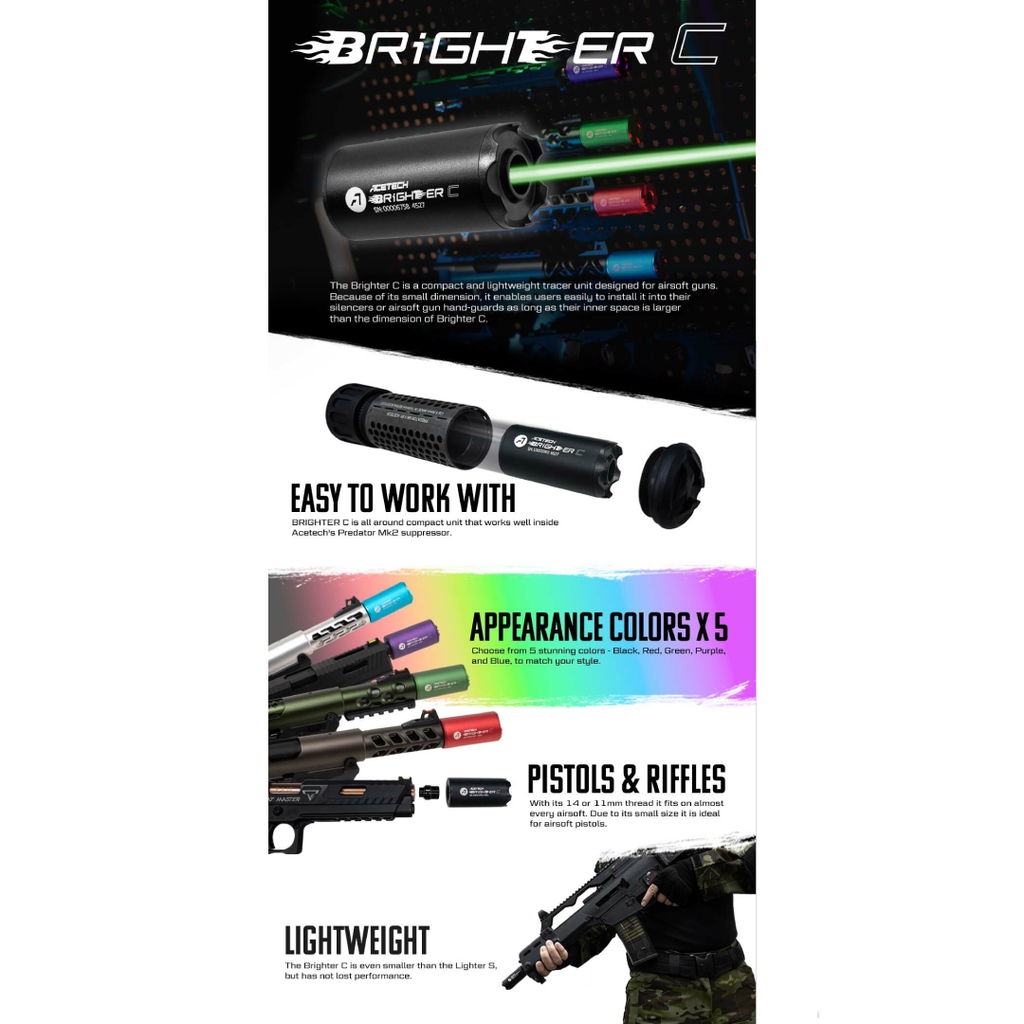 AceTech Brighter C Compact Rechargeable Tracer Unit