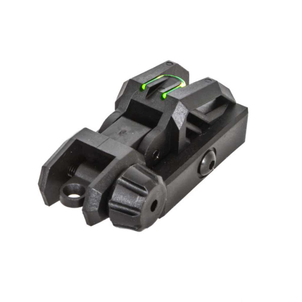 SRC plastic fiber optic folding rear sight mount for 20mm rail