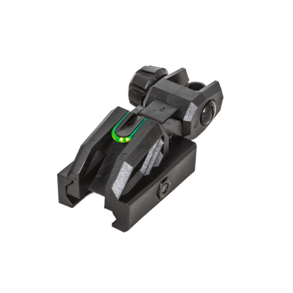 SRC plastic fiber optic folding rear sight mount for 20mm rail