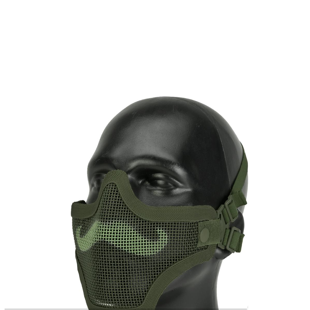6mmProShop Iron Face Carbon Steel Mesh "Moustache" Lower Half Mask