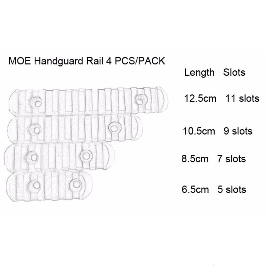 MOE polymer rail sections MP Black