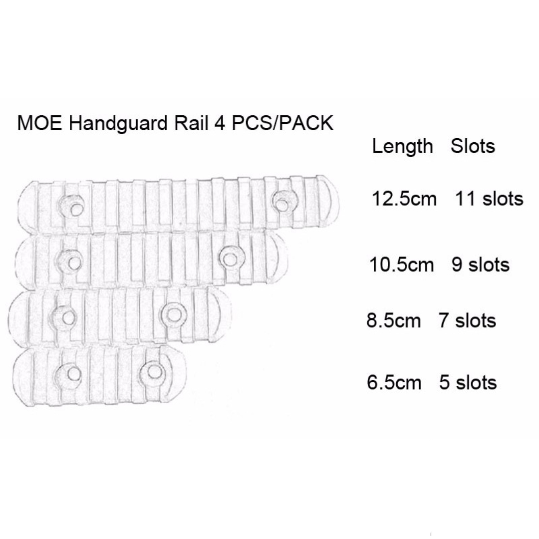 MOE polymer rail sections MP Black