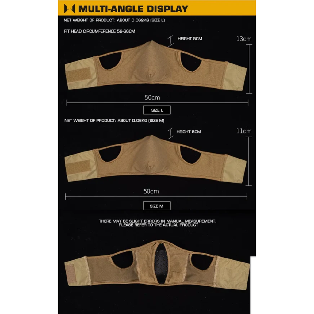 WoSport Tactical Silicone Mask Multi functional Cycling Face Protection