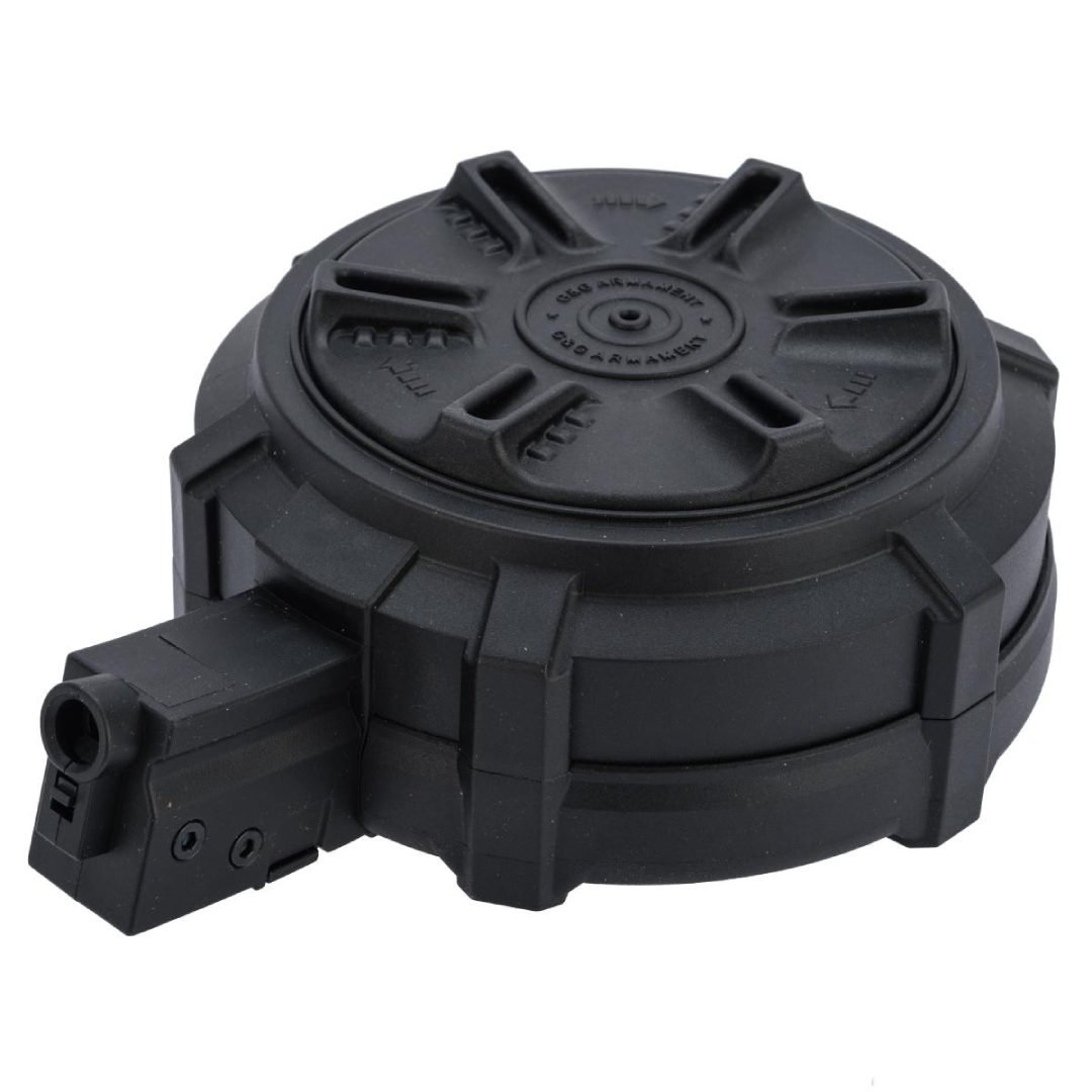 G&G Polymer 1500 Round Drum Magazine for MP5 Series Airsoft Electric Rifles