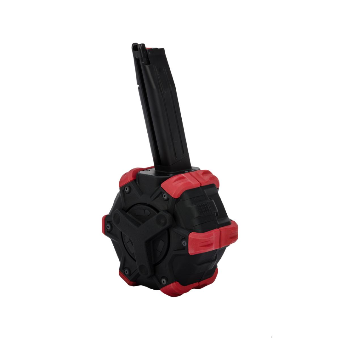 AW Custom Hi-Capa Drum Magazine for Gas Blowback Airsoft Pistols & Rifles