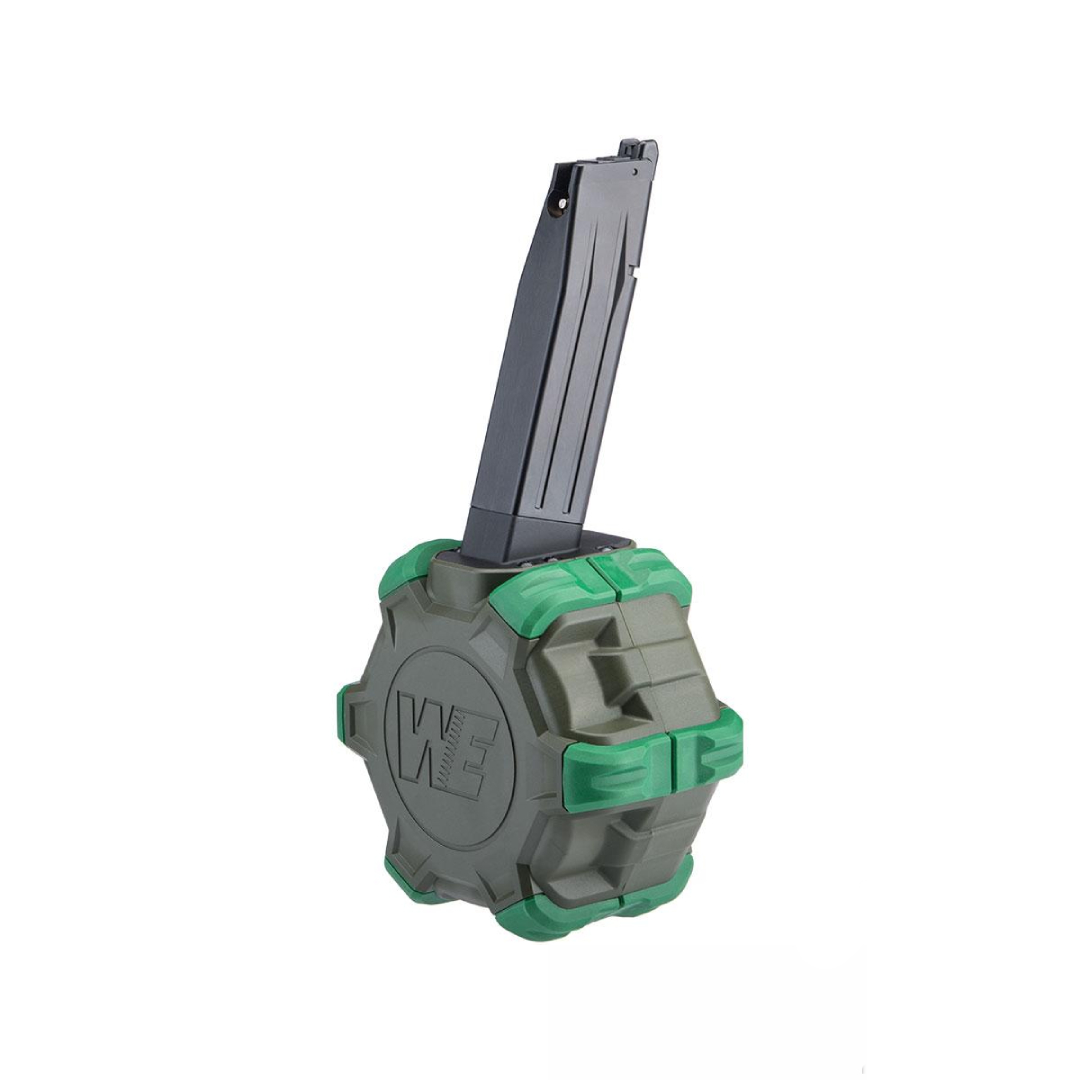 WE Drum Magazine for TM Hi-Capa Gas Blowback Airsoft Pistols & Rifles