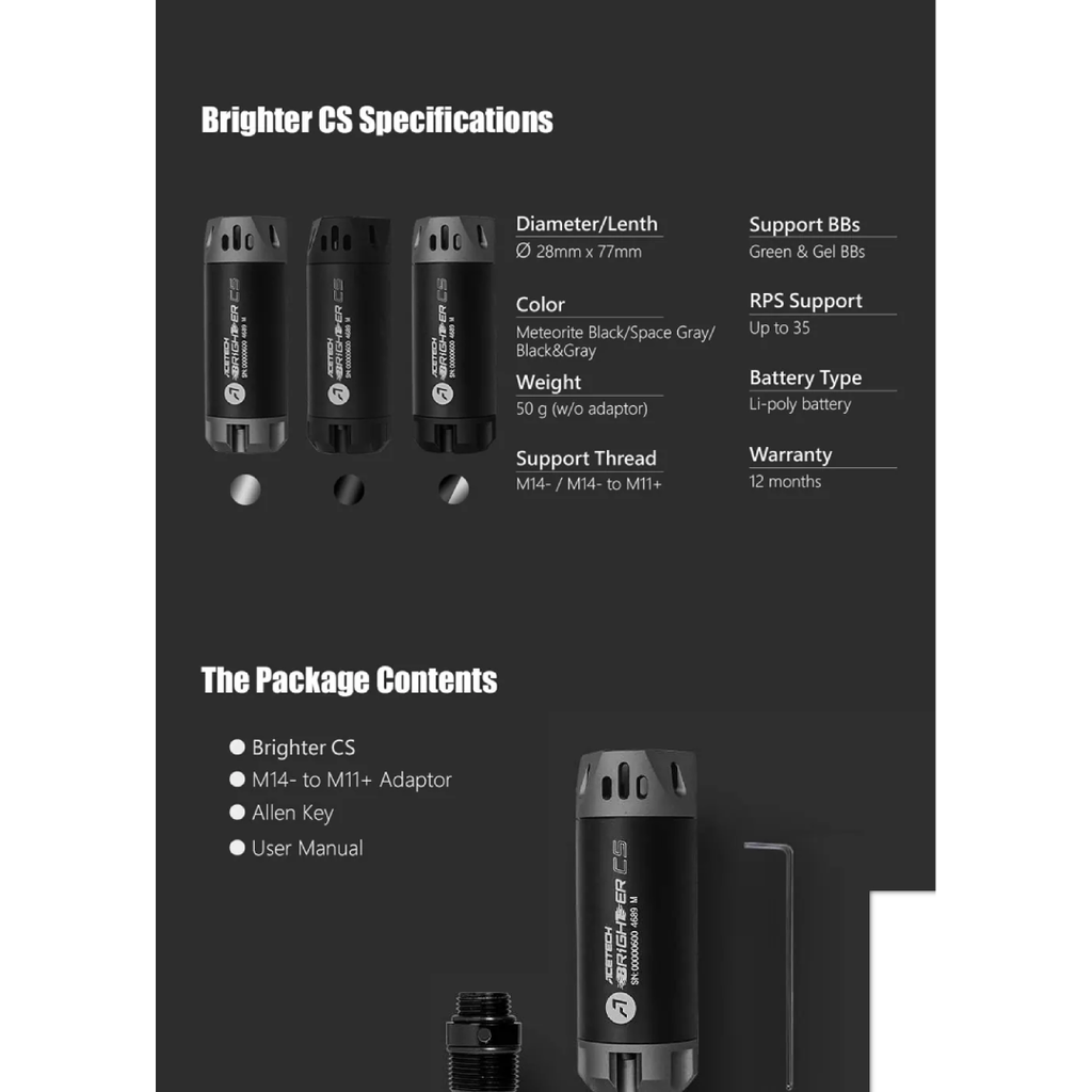 AceTech Brighter CS Compact Rechargeable Tracer Unit
