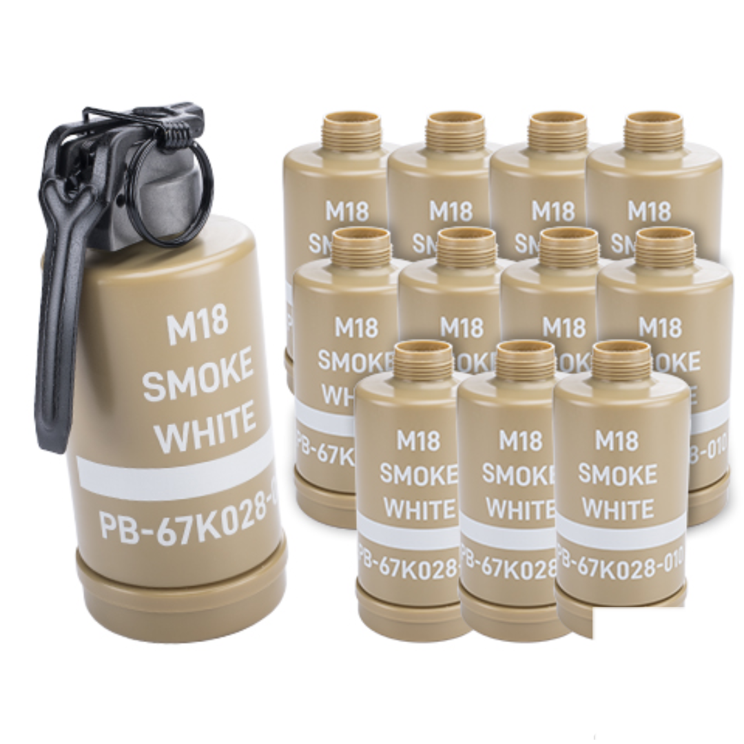 APS Thunder B Airsoft CO2 Simulation Grenade (M18 Smoke Grenade / Set of 12)