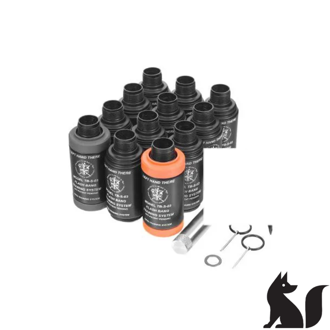 THUNDER B HAKKOTSU CO2 HAND GRENADE WITH 12 FLASH BANG SHELLS