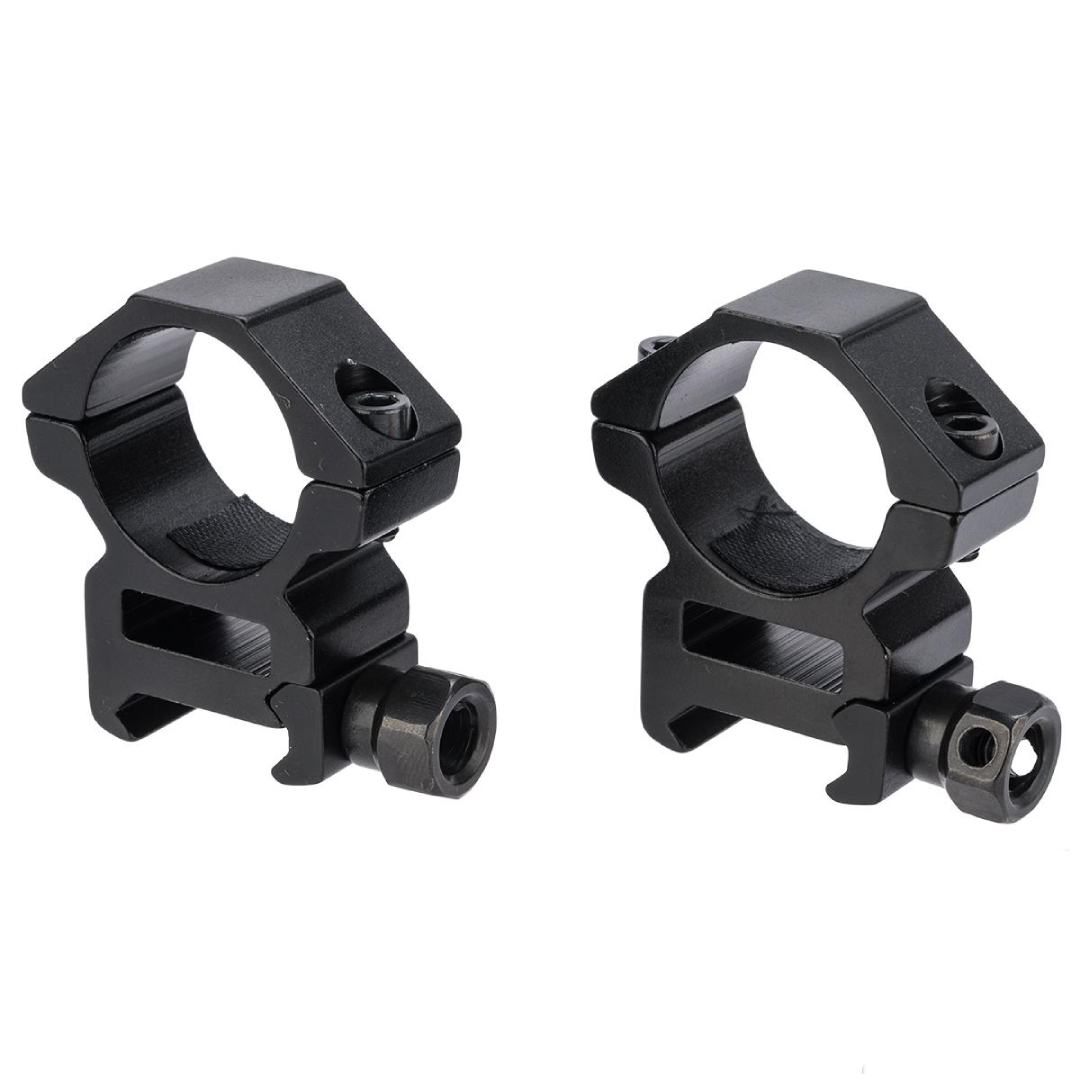 Matrix Aluminum Scope Mounting Rings (Color: Black / 1" Tube / Short)