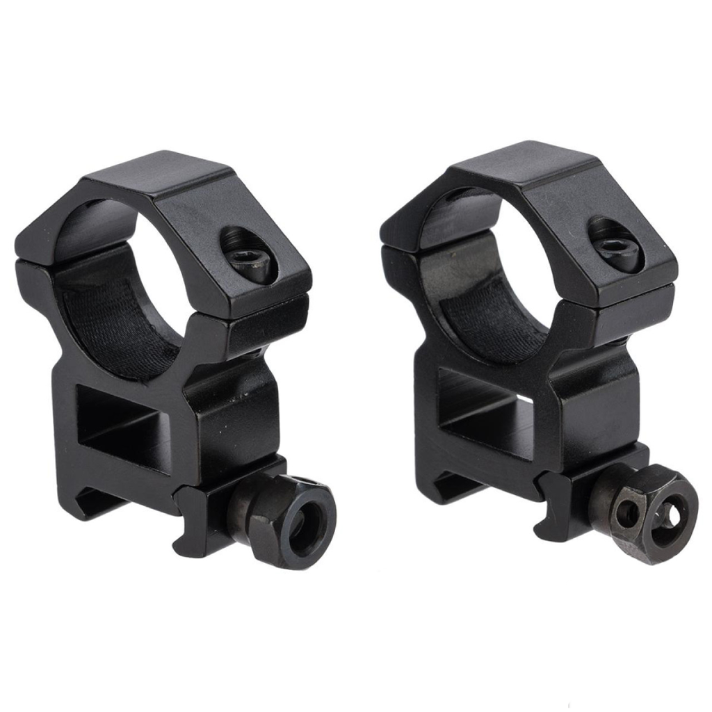 Matrix Aluminum Scope Mounting Rings (Color: Black / 1" Tube / High)