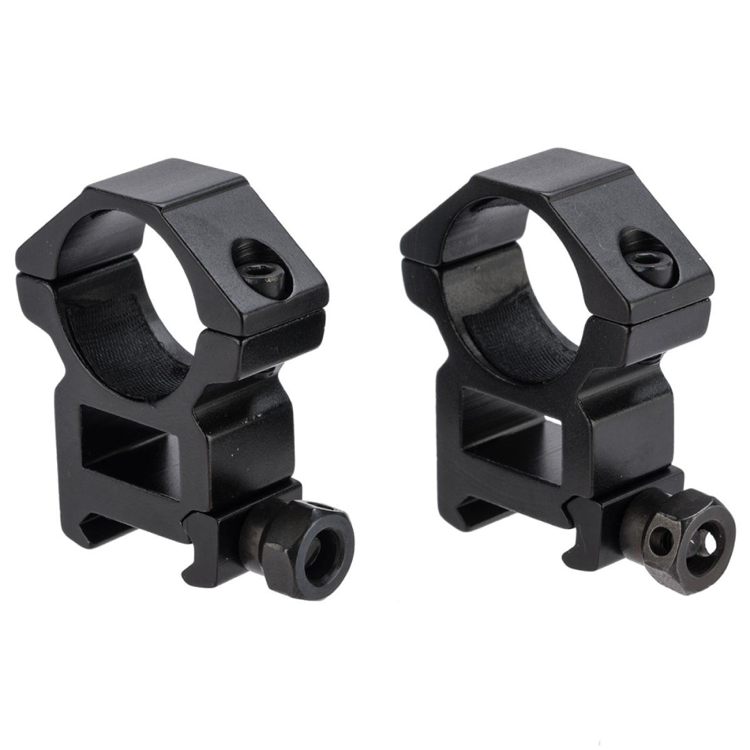 Matrix Aluminum Scope Mounting Rings (Color: Black / 1" Tube / High)