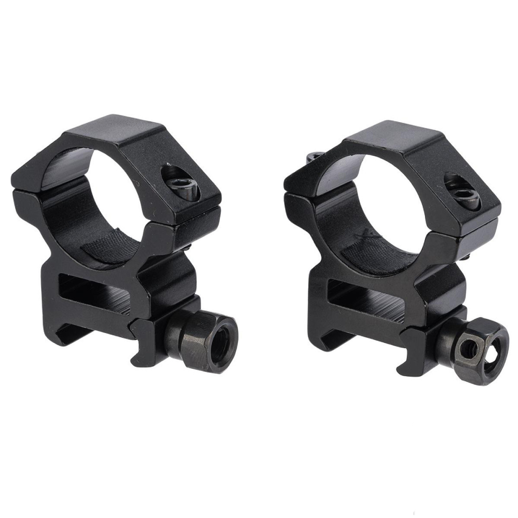 Matrix Aluminum Scope Mounting Rings (Color: Black / 1" Tube / High)