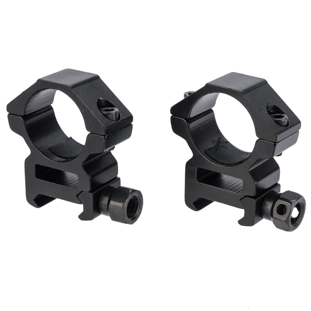 Matrix Aluminum Scope Mounting Rings (Color: Black / 1" Tube / High)